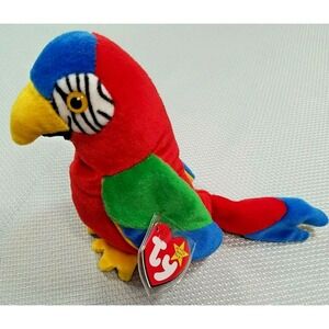 Ty Beanie Baby JABBER the Parrot Rare 1997/1998 Tag Errors‎ Excellent Condition